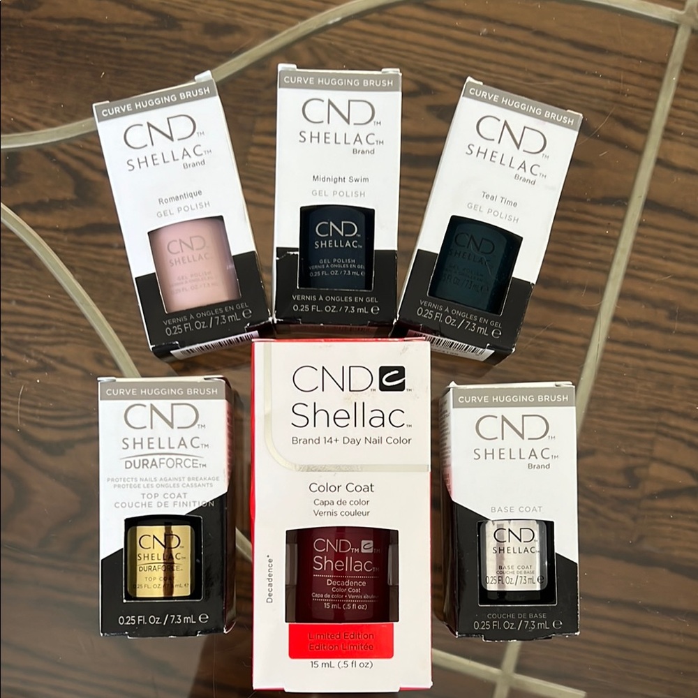 CND Shellac Gel Nail Polish Set of 6 NEW